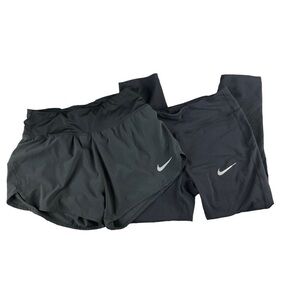 Nike Womens Small Black Running Shorts Capri Bundle, Nike Running